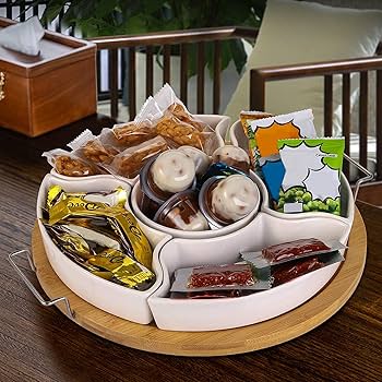 Yesland 10 Inch/25 cm Ceramic Divided Serving Dishes with